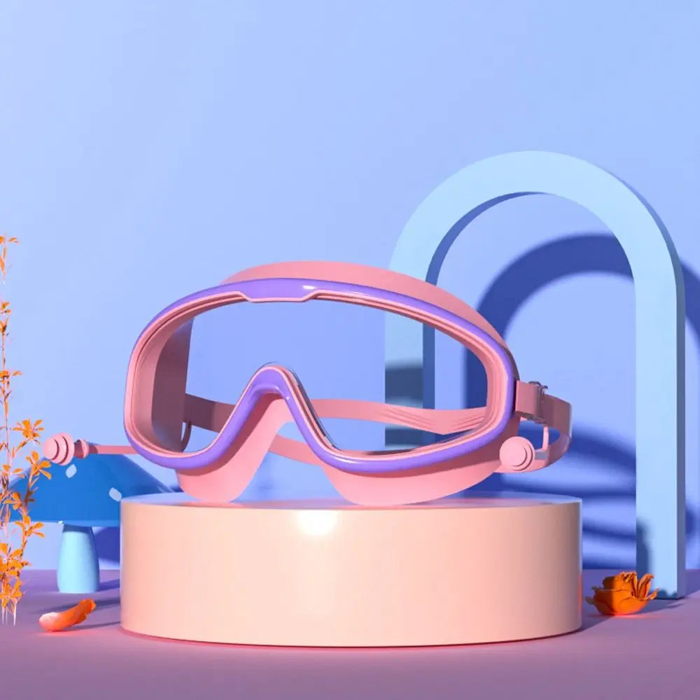 Schwimmbrille für Kinder im Alter von 3–15 Jahren, beschlagfrei, auslaufsicher, transparent, für Jungen und Mädchen, für Pool und Strand