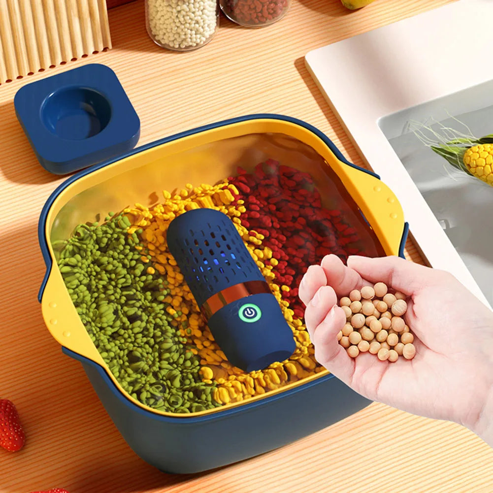 Obst- und Gemüsereinigungsmaschine, Lebensmittelreiniger, 3000 mAh, Obstreinigungsgerät, wasserdicht, für Obst, Gemüse, für Fleisch, Meeresfrüchte