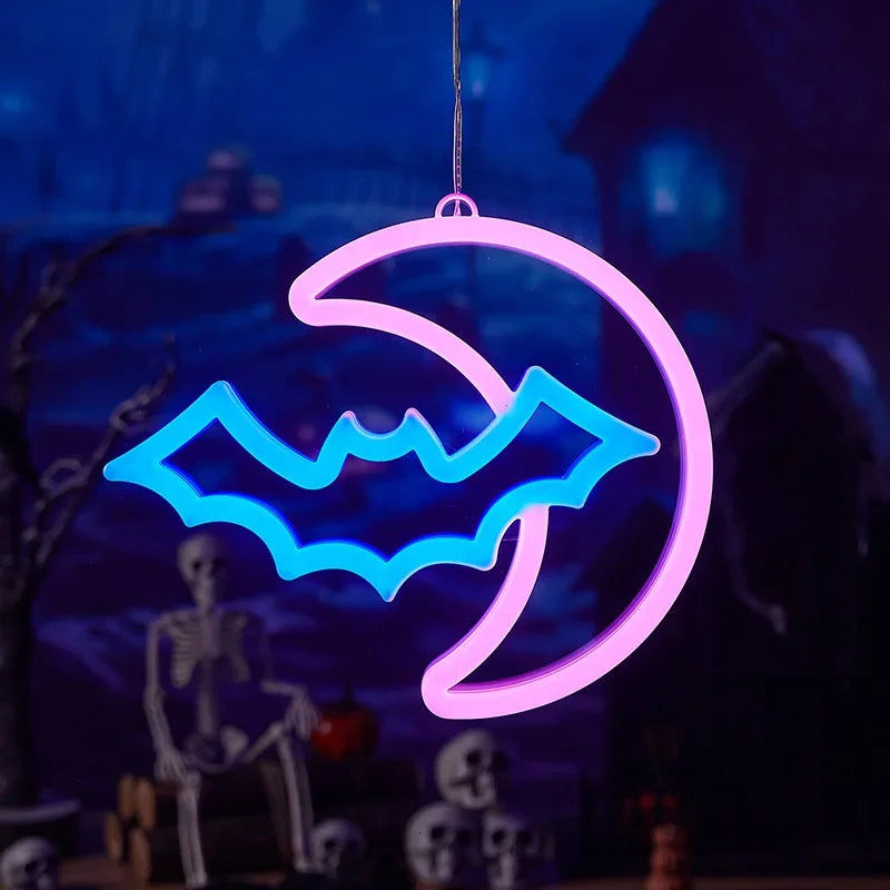Halloween Fenster Lichter, Home Indoor LED Kürbis Spinne Geist, LED Decor Lampe 2024, Halloween Party, Hängende Dekoration, Kinder Gefälligkeiten