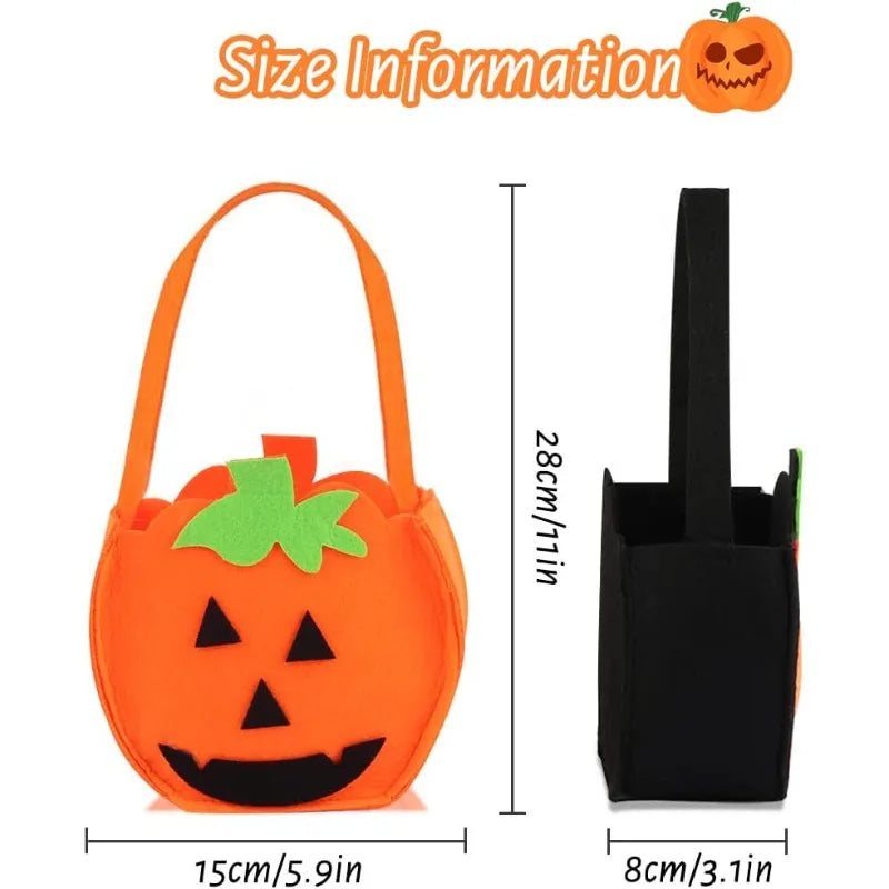 Halloween-Süßigkeitsbeutel, 2 Stück Halloween Süßigkeiten Tasche, Halloween Kürbis Tasche,