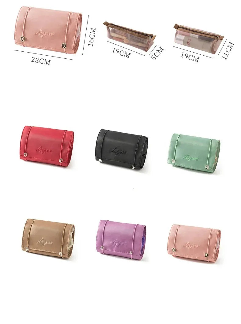 Abnehmbare Kosmetiktasche, tragbar, große Kapazität, 4-in-1-Make-up-Taschen, tragbar, faltbar, Reise-Kosmetik-Aufbewahrungs-Kulturtasche