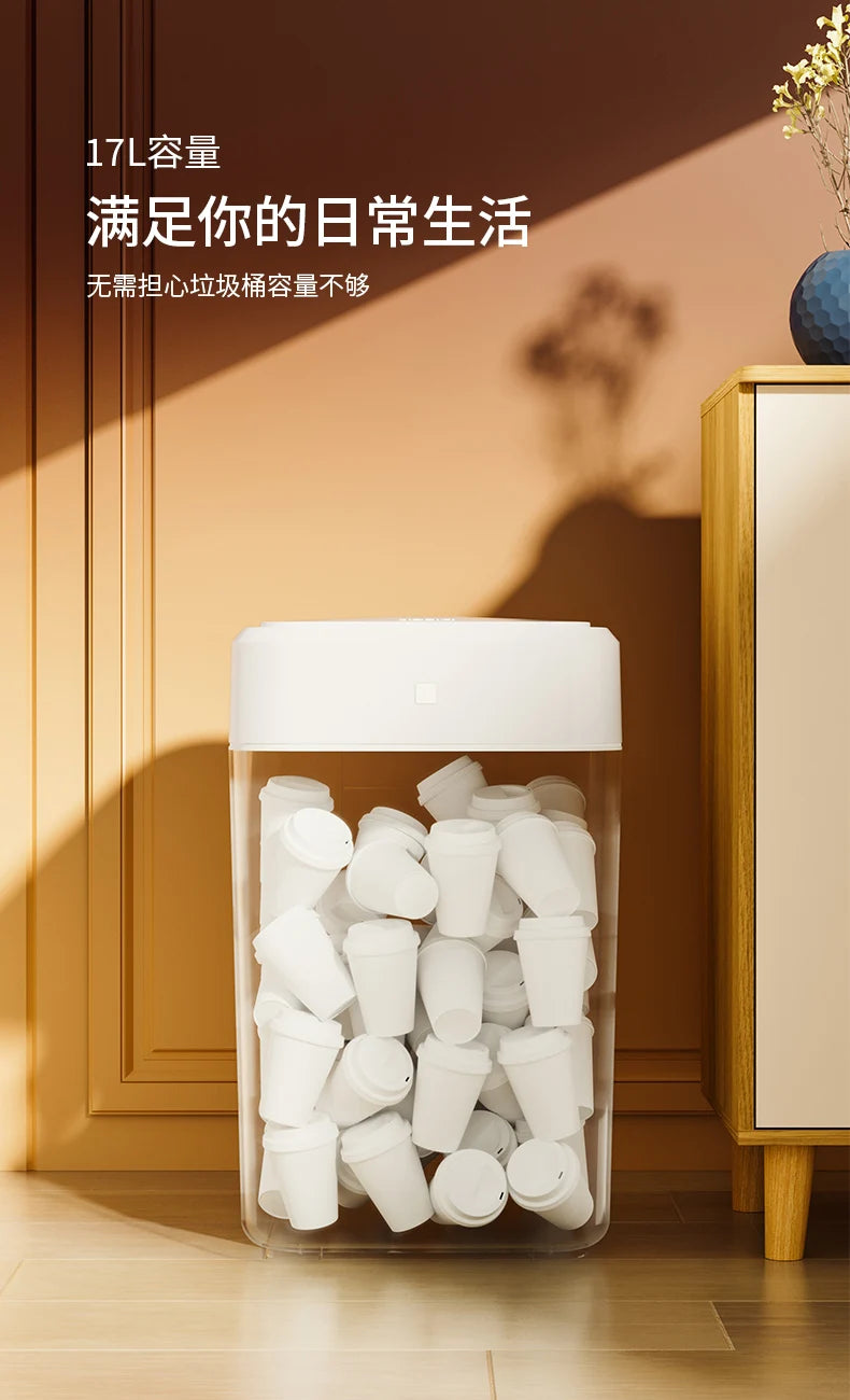 17L automatische Verpackung Mülleimer selbstwechselnder Beutel Smart Mülleimer Bewegungssensor berührungslose Mülleimer mit Deckel für die Küche