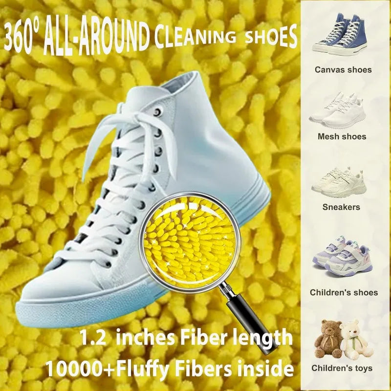 1/2/4-teiliger Schuhwaschbeutel mit flüssigem Schuhbürsten-Set