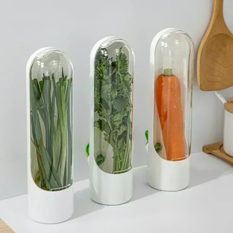 Kühlschrank Kräuter Crisper Saver Pod Container Gemüse Einmachflasche Halten Sie Minze/Kräuter/Koriander/Petersilie/Spargel frisch zu Hause