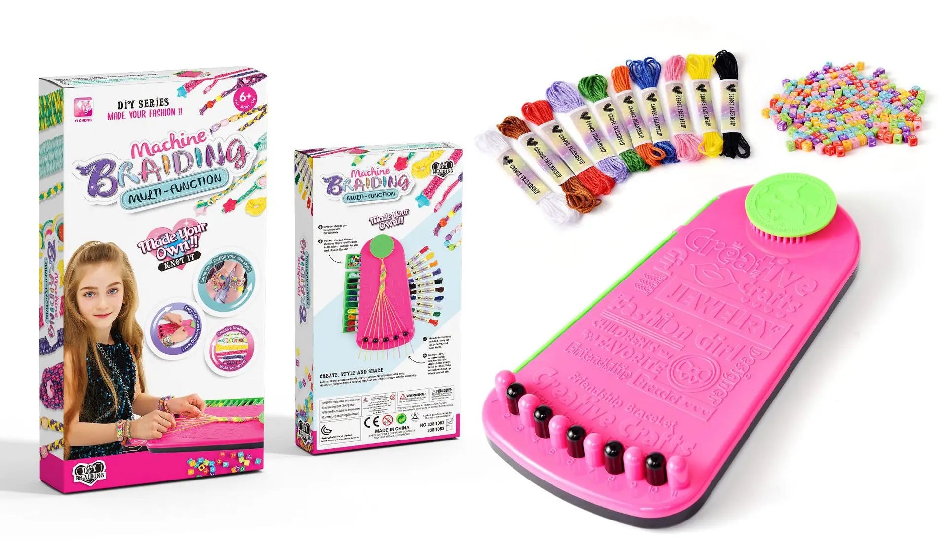 Freundschaftsarmband-Bastelset für Mädchen, DIY-Bastelsets, Spielzeug, Geburtstags- und Weihnachtsgeschenke für Partybedarf und Reiseaktivitäten