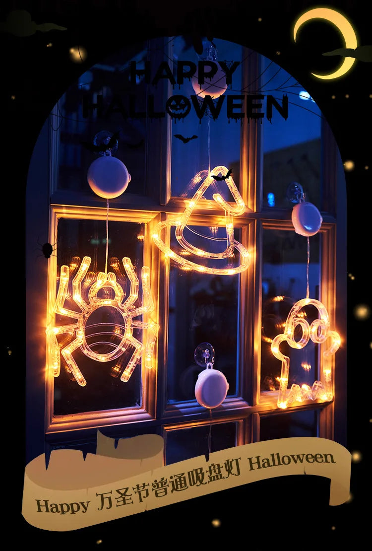 20 Stück Halloween-LED-Dekorationslichter für Atmosphäre, festliche Vorräte, Kürbislaternen und Requisiten
