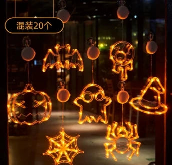 20 Stück Halloween-LED-Dekorationslichter für Atmosphäre, festliche Vorräte, Kürbislaternen und Requisiten