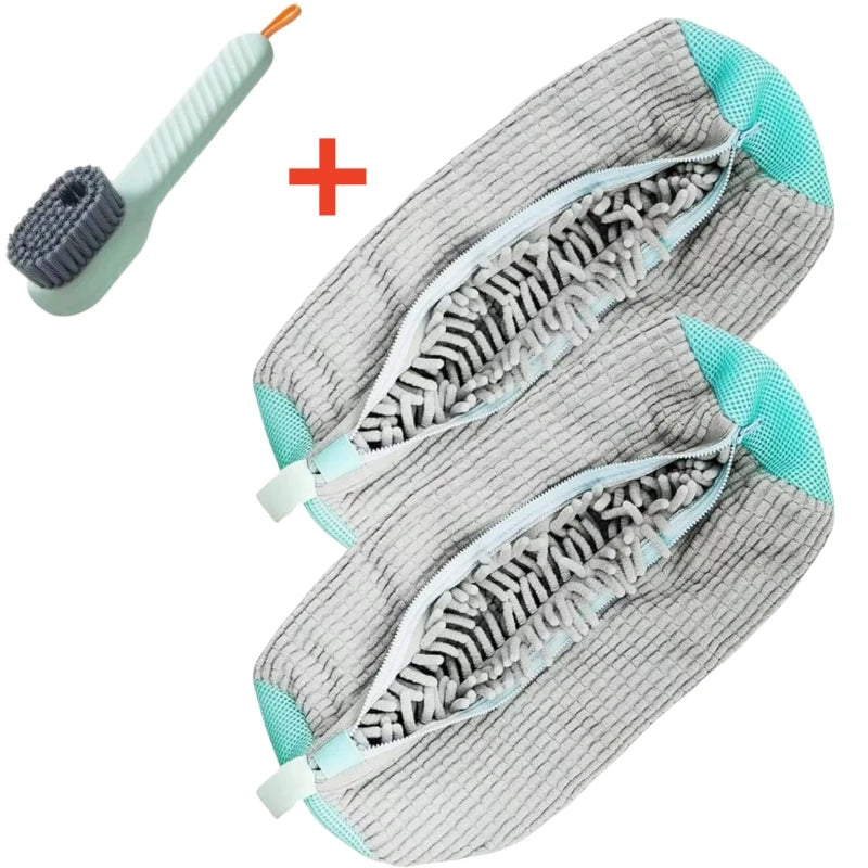 1/2/4-teiliger Schuhwaschbeutel mit flüssigem Schuhbürsten-Set