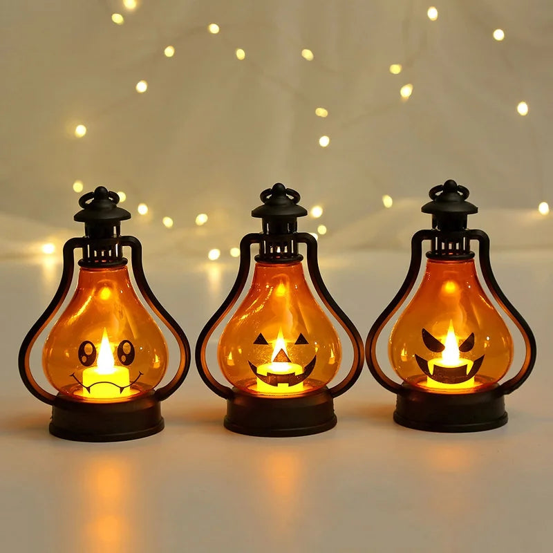 Horror Halloween LED Wind Licht, Tragbare Kürbis Geister Laterne, Bar Desktop Ornament, Halloween Decor Requisiten