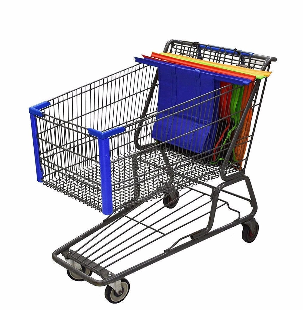 4 teile/satz faltbare Wagen Trolley Supermarkt Einkaufstaschen wieder verwendbare umwelt freundliche Lebensmittel geschäft Handtasche Vlies Einkaufstasche