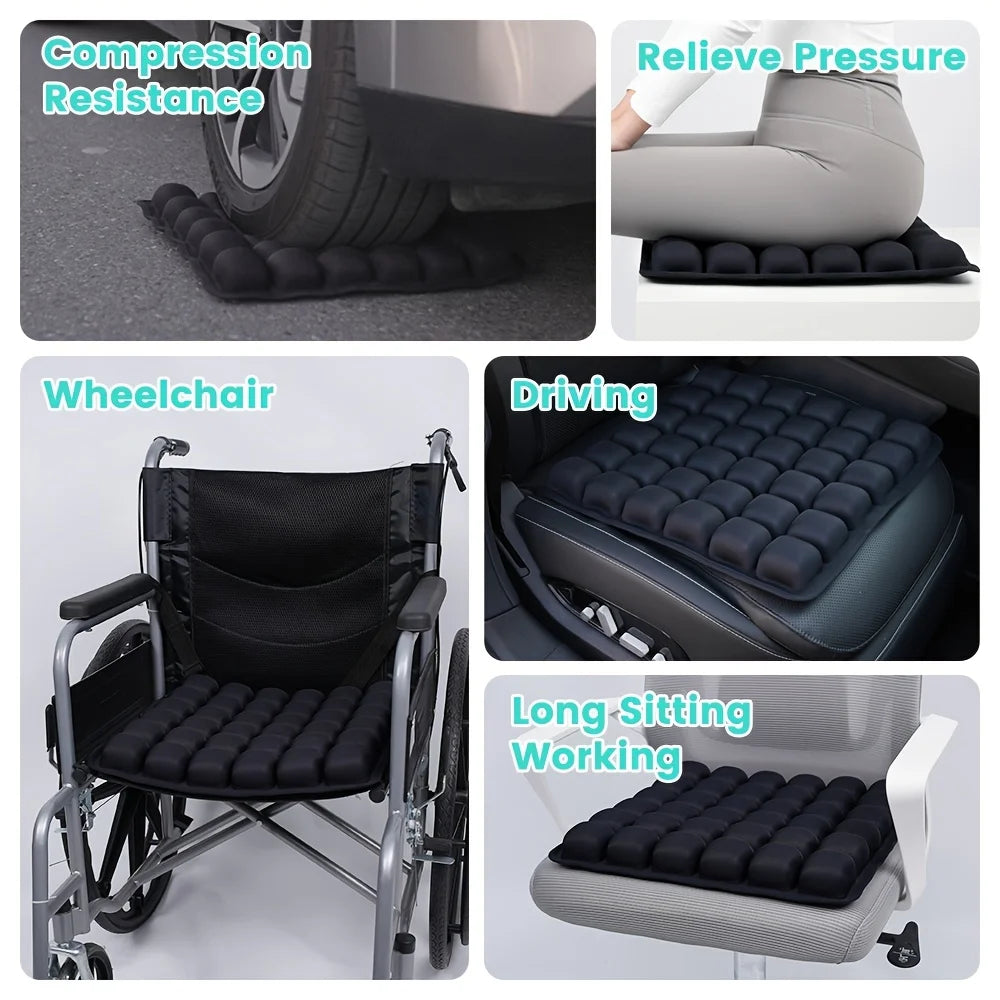 Air Bags Travel Cushion Lightweight Breathable Travel Seat Cushion High Rebound Pressure Portable 3D Air Cell Seat Cushion Decor