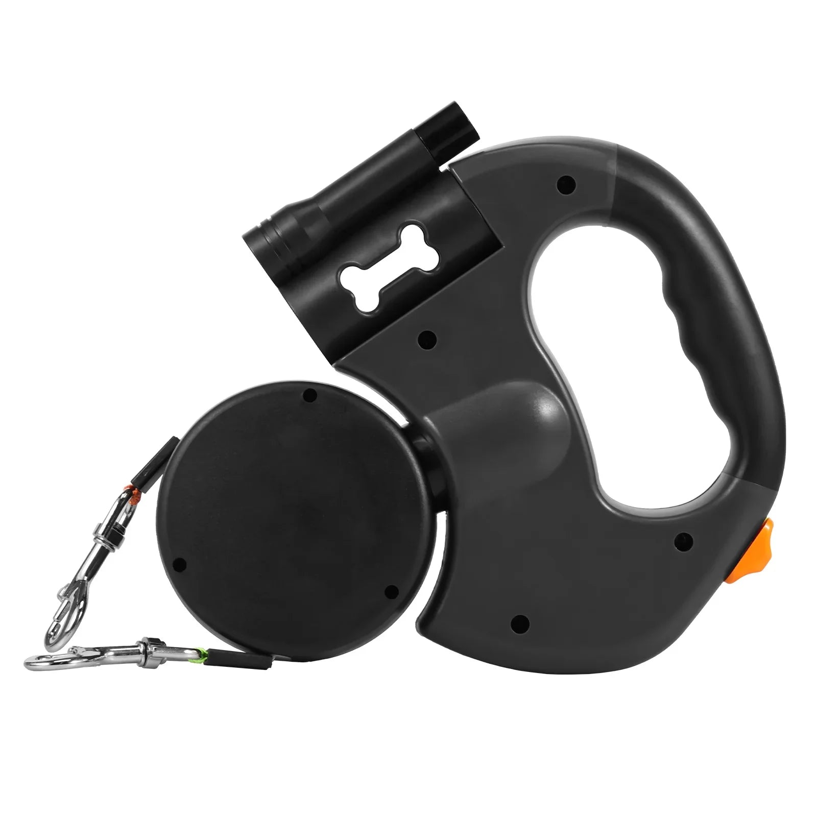 2-in-1-Rollleine für Hunde, 3 m reflektierende Hundeleine zum Spazierengehen