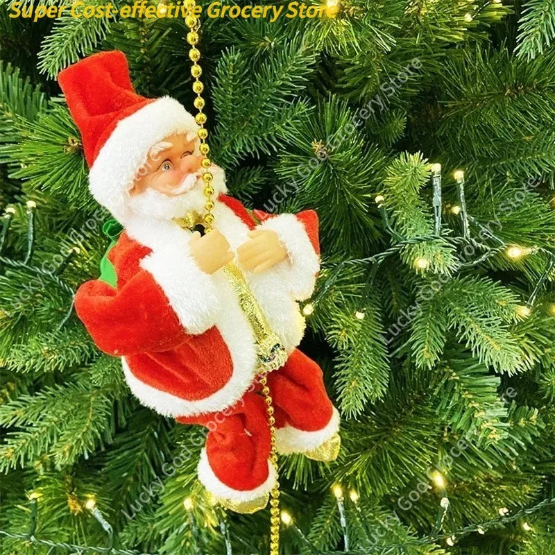 Elektrische Santa Claus Klettern Seil Leiter Mit Musik Santa Musical Spielzeug Für Weihnachten Baum Wohnkultur Geschenke Für Jungen Und Mädchen