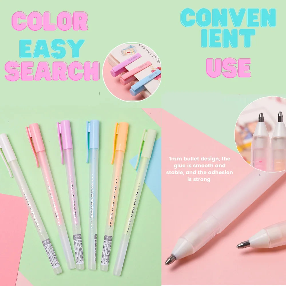 Candy Farbe Kleber Stift Handbuch Abgabe Stift Schnell Trocknend Dot Gule Stick DIY Hohe Viskosität Kleber Schule Büro Liefert