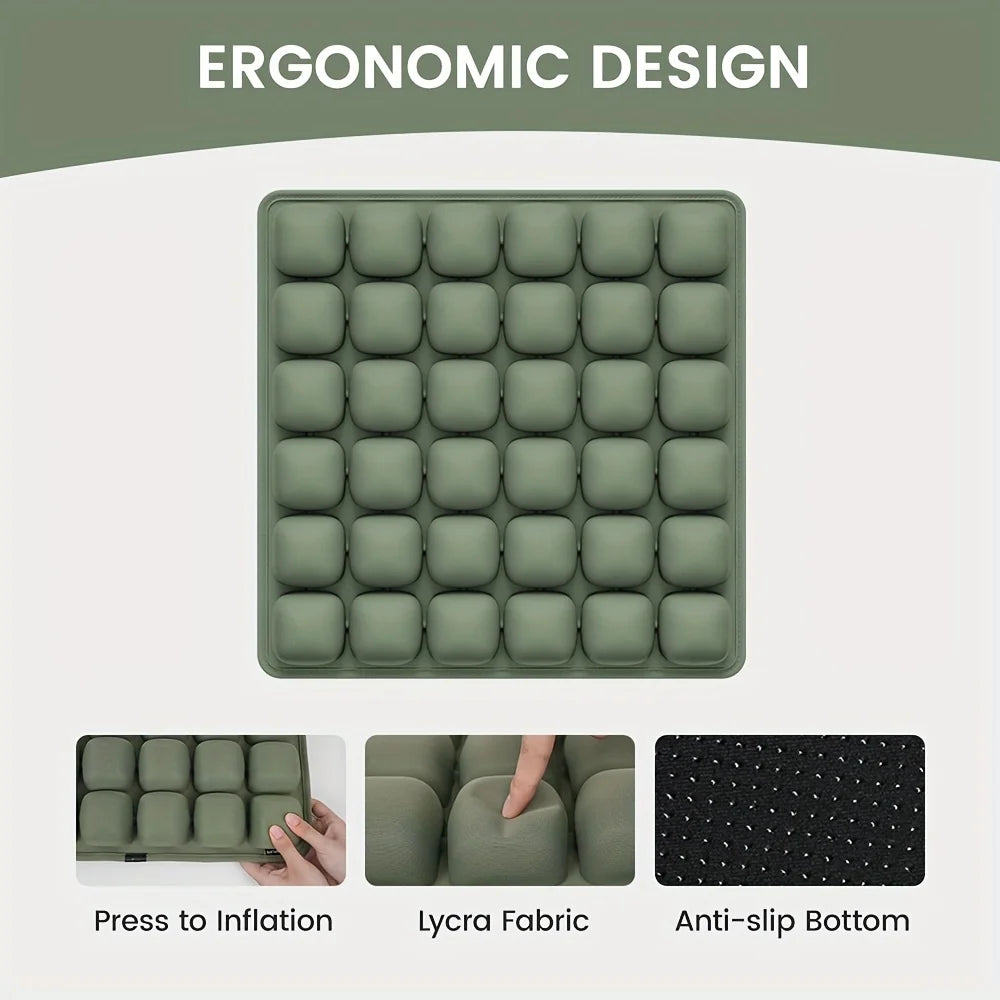 Air Bags Travel Cushion Lightweight Breathable Travel Seat Cushion High Rebound Pressure Portable 3D Air Cell Seat Cushion Decor