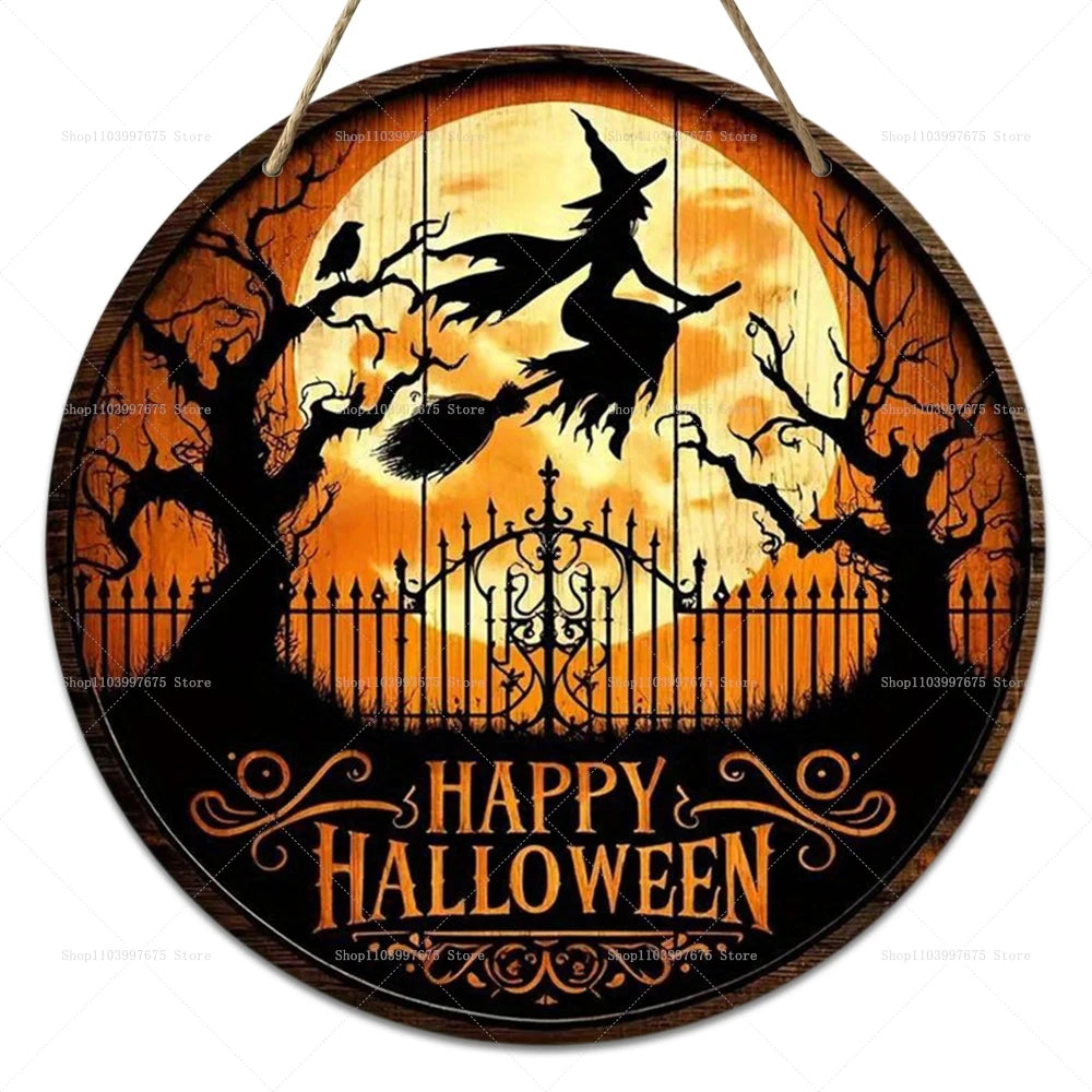 2D-Halloween-Party-Dekoration, Holzschild, Kürbis, Geist, Fledermaus, Trick oder Treat, Wandbehang, Schild für Haustür, Heimdekoration, Kindergeschenke