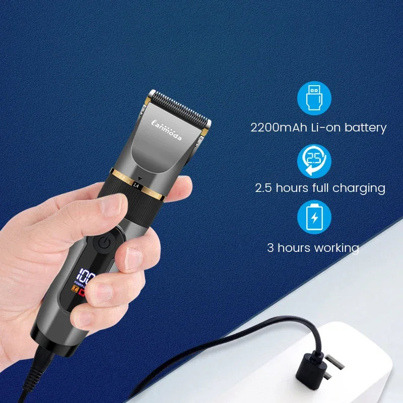 Professioneller Haarschneider, wiederaufladbarer elektrischer Trimmer für Männer