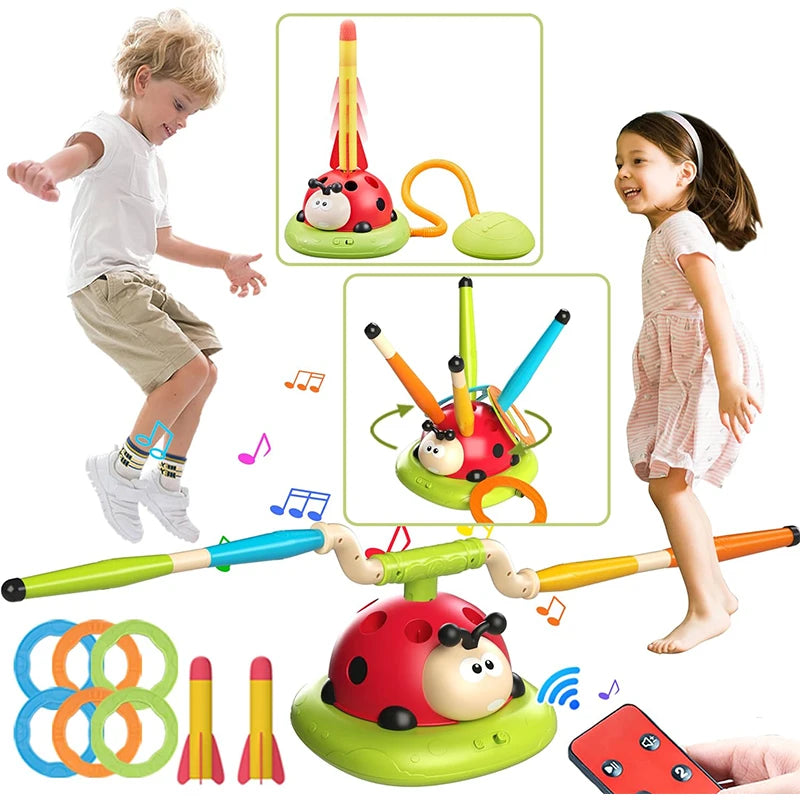 4 Arten Marienkäfer, Multifunktions-Trainingsgerät, Ferrule Jump Rocket Launcher, Spielzeug, Sport Unterhaltung, Spiel Outdoor Educational