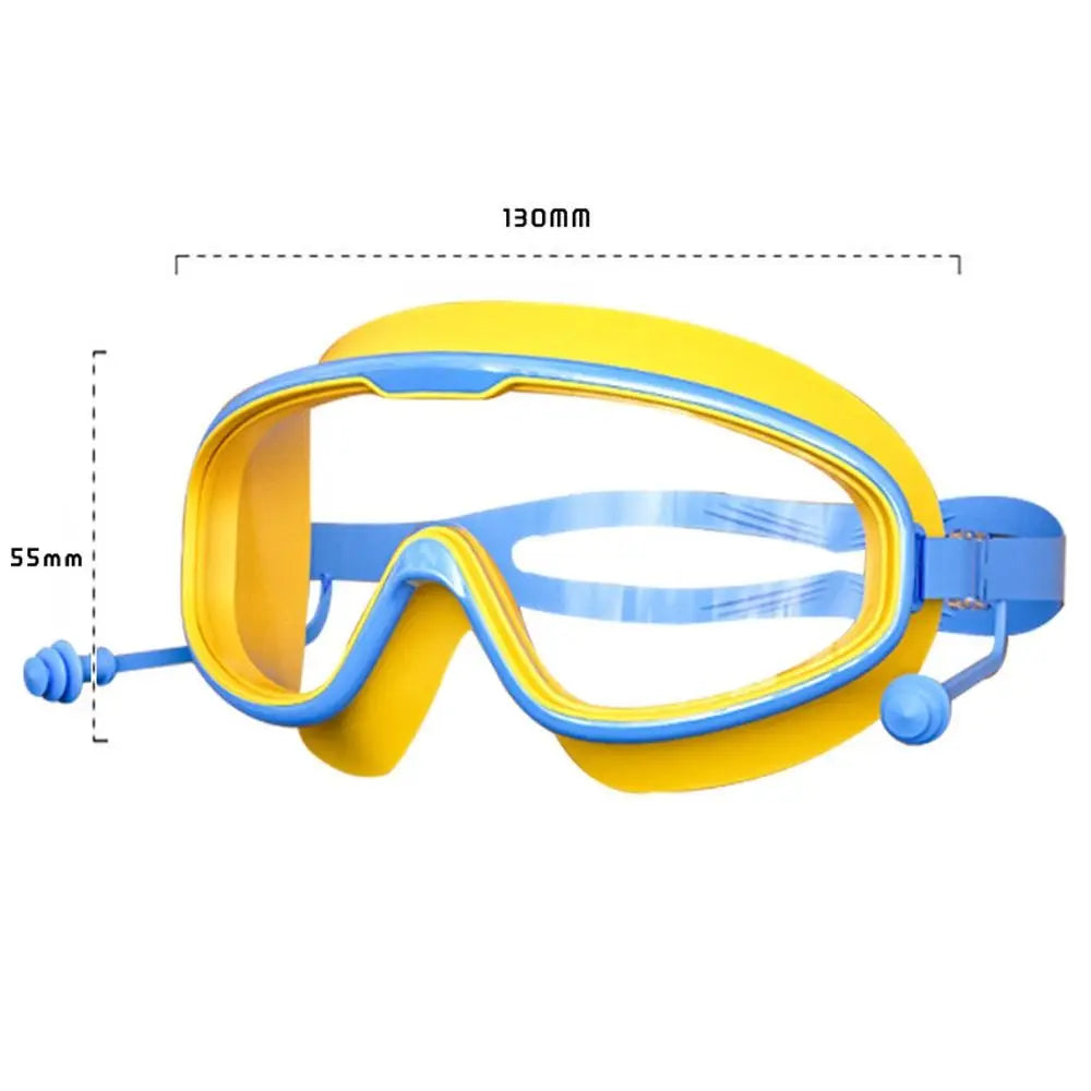 Schwimmbrille für Kinder im Alter von 3–15 Jahren, beschlagfrei, auslaufsicher, transparent, für Jungen und Mädchen, für Pool und Strand