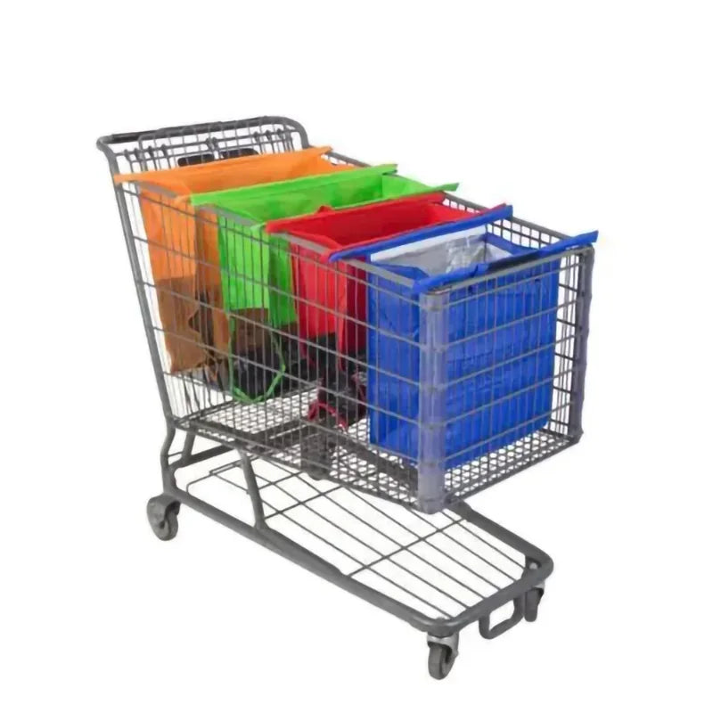 4 teile/satz faltbare Wagen Trolley Supermarkt Einkaufstaschen wieder verwendbare umwelt freundliche Lebensmittel geschäft Handtasche Vlies Einkaufstasche