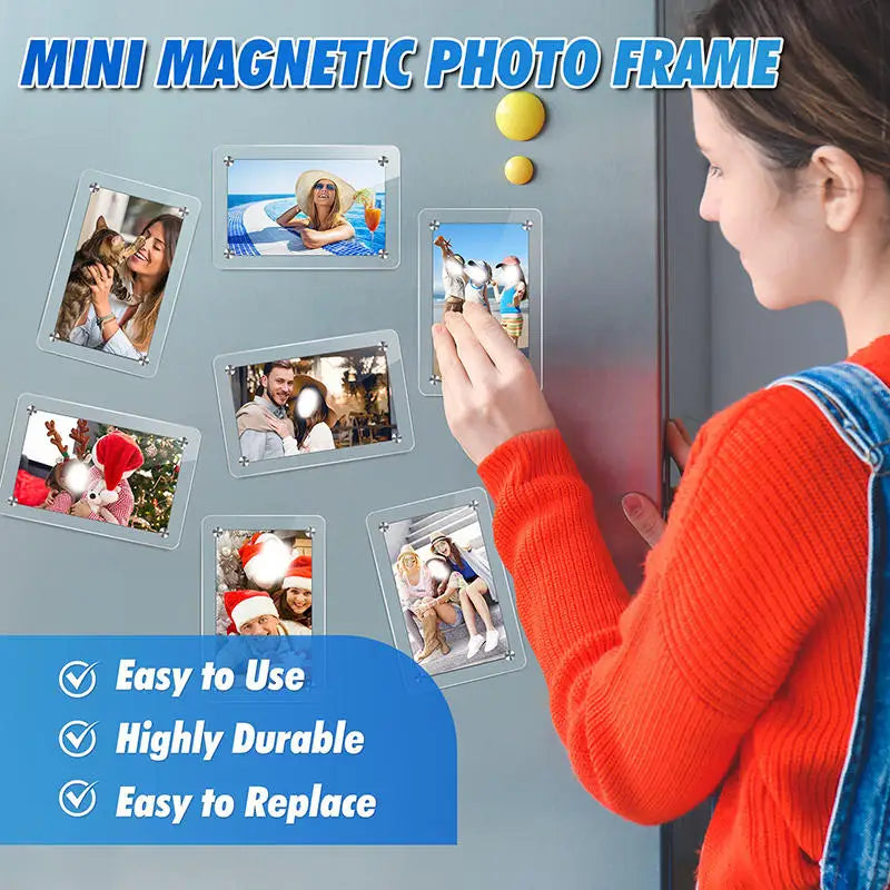 1/3/4 Zoll Acryl-Fotorahmen, Acryl-Kühlschrank-Bilderrahmen, Mehrzweck-Bilderrahmen für Haushaltsdekorationshalter