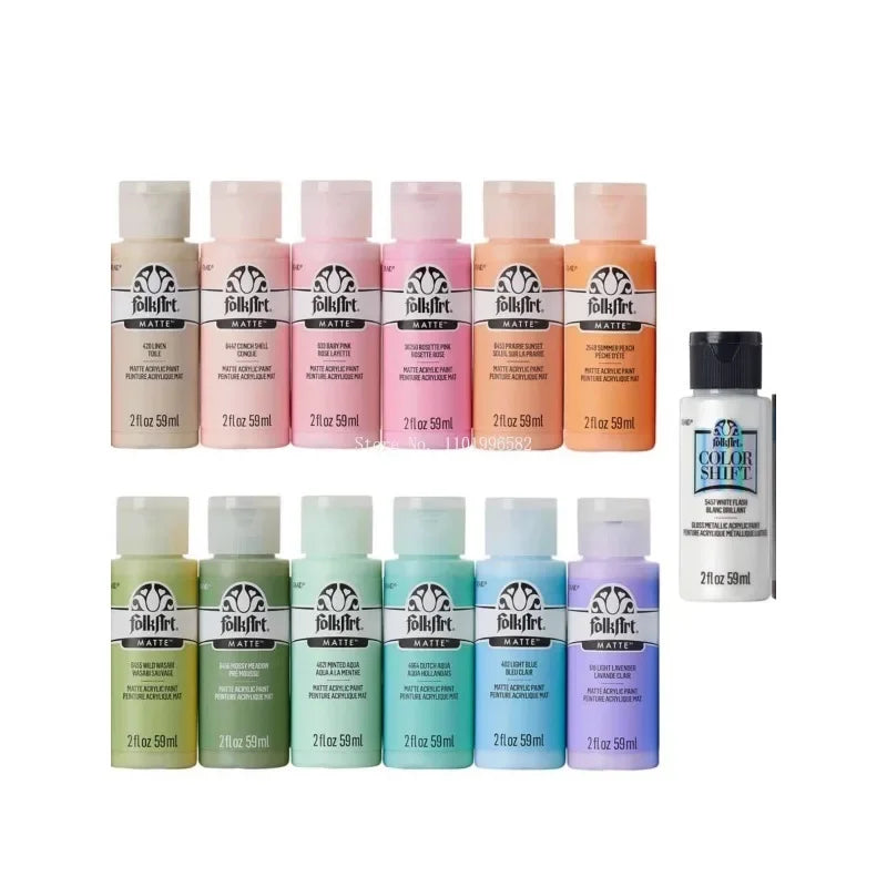 59 ml 16/18 Farben/Set, mattes Acrylpigment auf Wasserbasis, DIY, kreative Modellierung, Aromatherapie, Gips-/Tonarbeiten, Farbfarbe