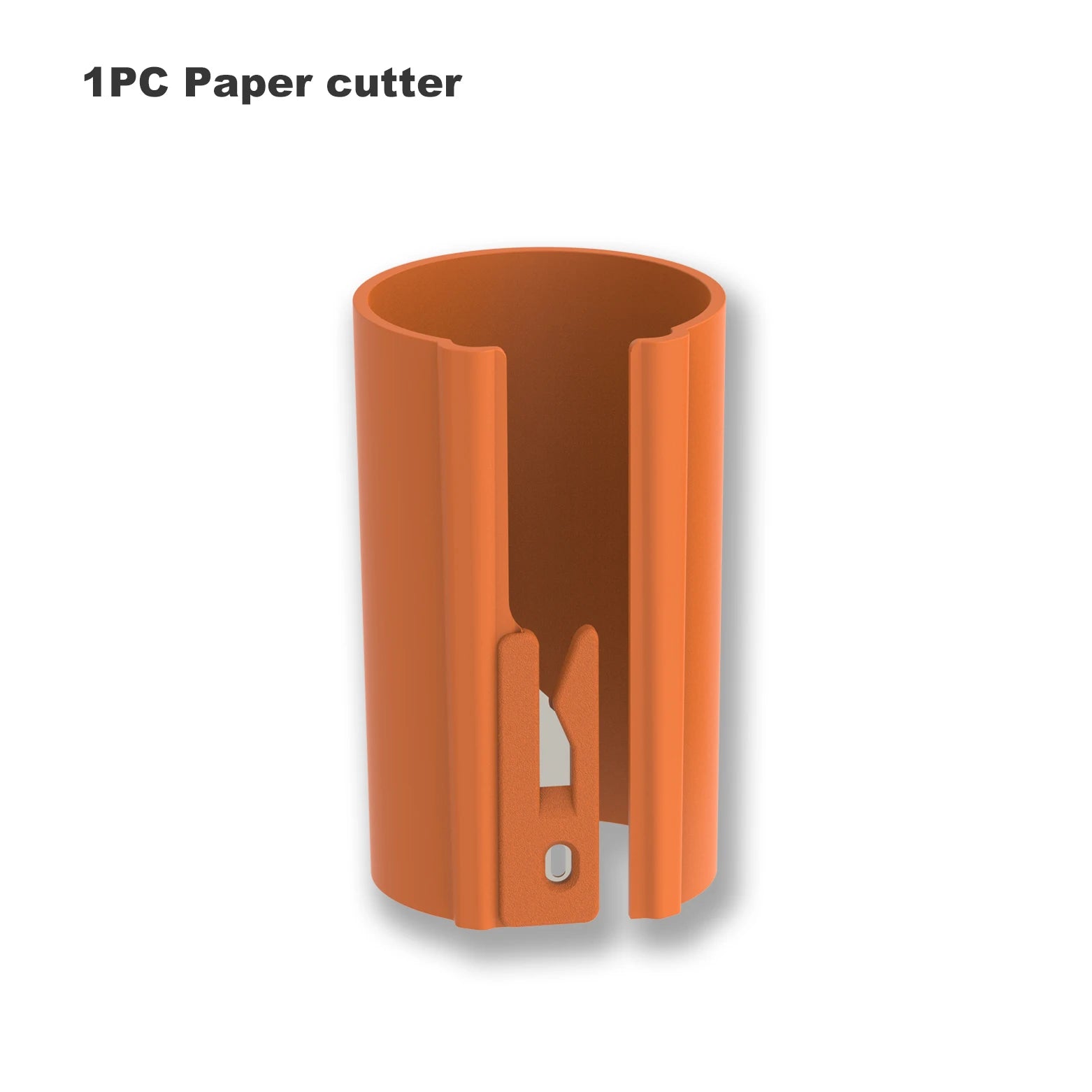 HORN Geschenkpapierschneider mit Gleitfunktion – leichtgängiger Geschenkpapierschneider für Weihnachten und Geburtstage, langlebiges ABS, Orange/Schwarz