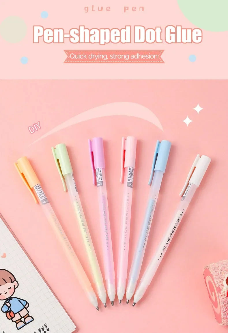 Candy Farbe Kleber Stift Handbuch Abgabe Stift Schnell Trocknend Dot Gule Stick DIY Hohe Viskosität Kleber Schule Büro Liefert