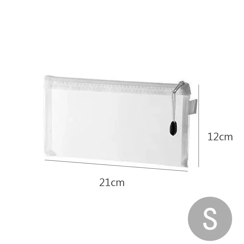 Mesh Zipper- File Bag, Spielzeug Aufbewahrungstasche, Baustein/ Puzzle Unterverpackung Tasche, Kinder Reißverschluss transparent Finishing Aufbewahrungsbox