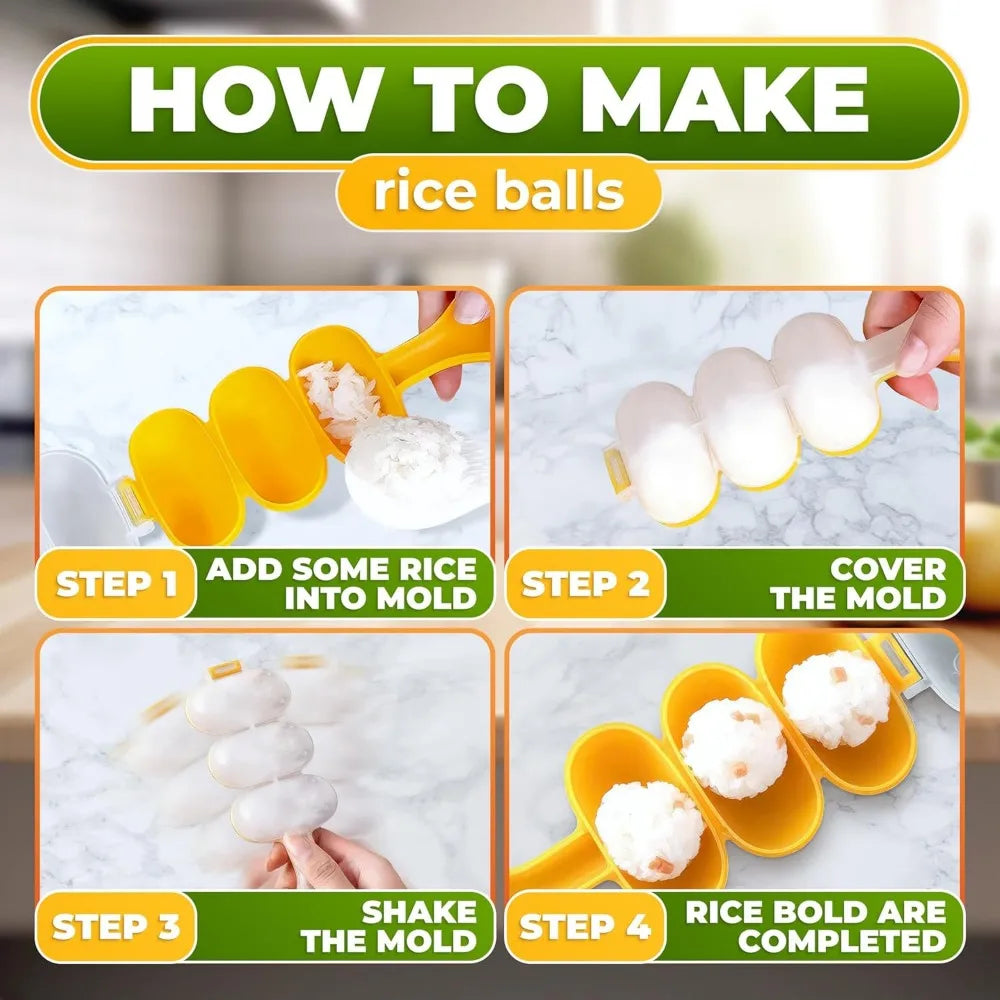 Reisball-Maker-Form mit Paddel, Sushi-Maker, Reisball-Form, Former, Sushi-Form, Reisball-Shaker, Sushi-Maker-Form
