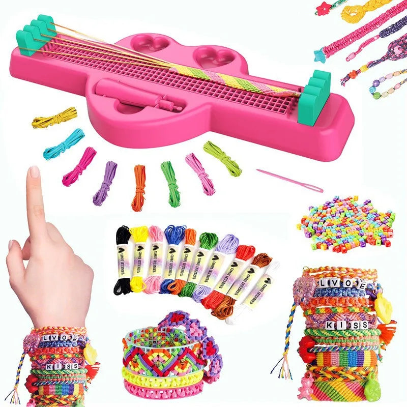 Freundschaftsarmband-Bastelset für Mädchen, DIY-Bastelsets, Spielzeug, Geburtstags- und Weihnachtsgeschenke für Partybedarf und Reiseaktivitäten