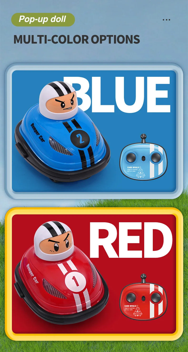 Kinder Duo Spielzeugauto, Kampfspiel Super Autoscooter, Kampf Pop-Up-Puppe, Crash Bounce Auswurf, Licht Kinder Fernbedienung, AUTOS Geschenke