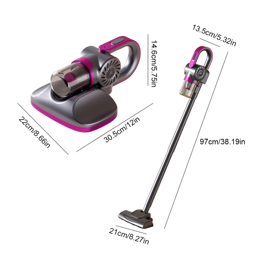 85000 Pa Handstaubsauger mit UVC-Licht, kabellose Staubmilbenentfernung, wiederaufladbarer USB-Smart-Staubsauger zur Bettreinigung