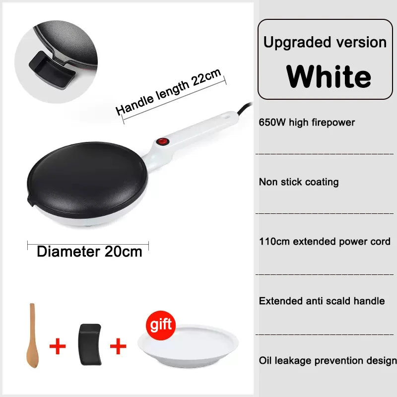 220 V Elektrische Crepe Maker Frühling Rollen Pfannkuchen Maschine Antihaft-Grillplatte Backform Kuchen Pizza Maker Leichte Lebensmittel BBQ Braten Pan