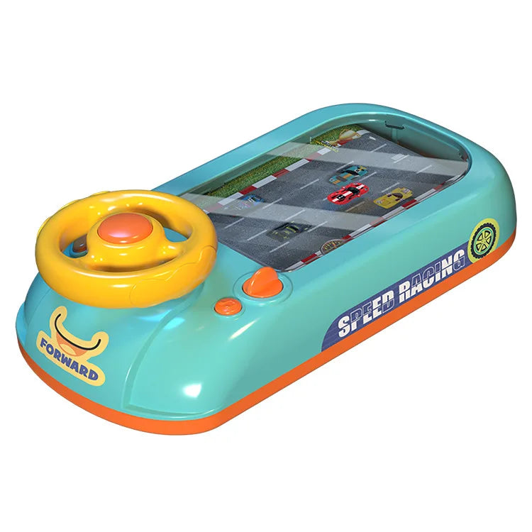 Kinder-Lenkrad-Fahrspielzeug Dodge-Fahrzeug, elektronisches Simulations-Abenteuerspiel mit Musik-Soundeffekten