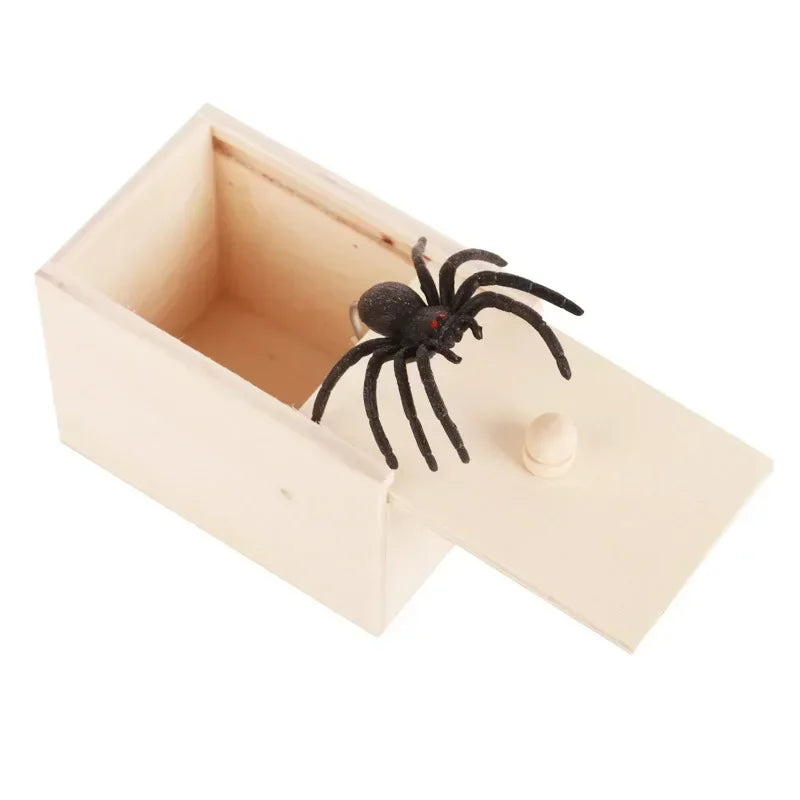 Trick Spider, Lustige Schreckensbox, Versteckte Holzbox, Hochwertiger Streich Holz Schreckensbox, Lustiges Spiel, Streich Trick Freund Bürospielzeug