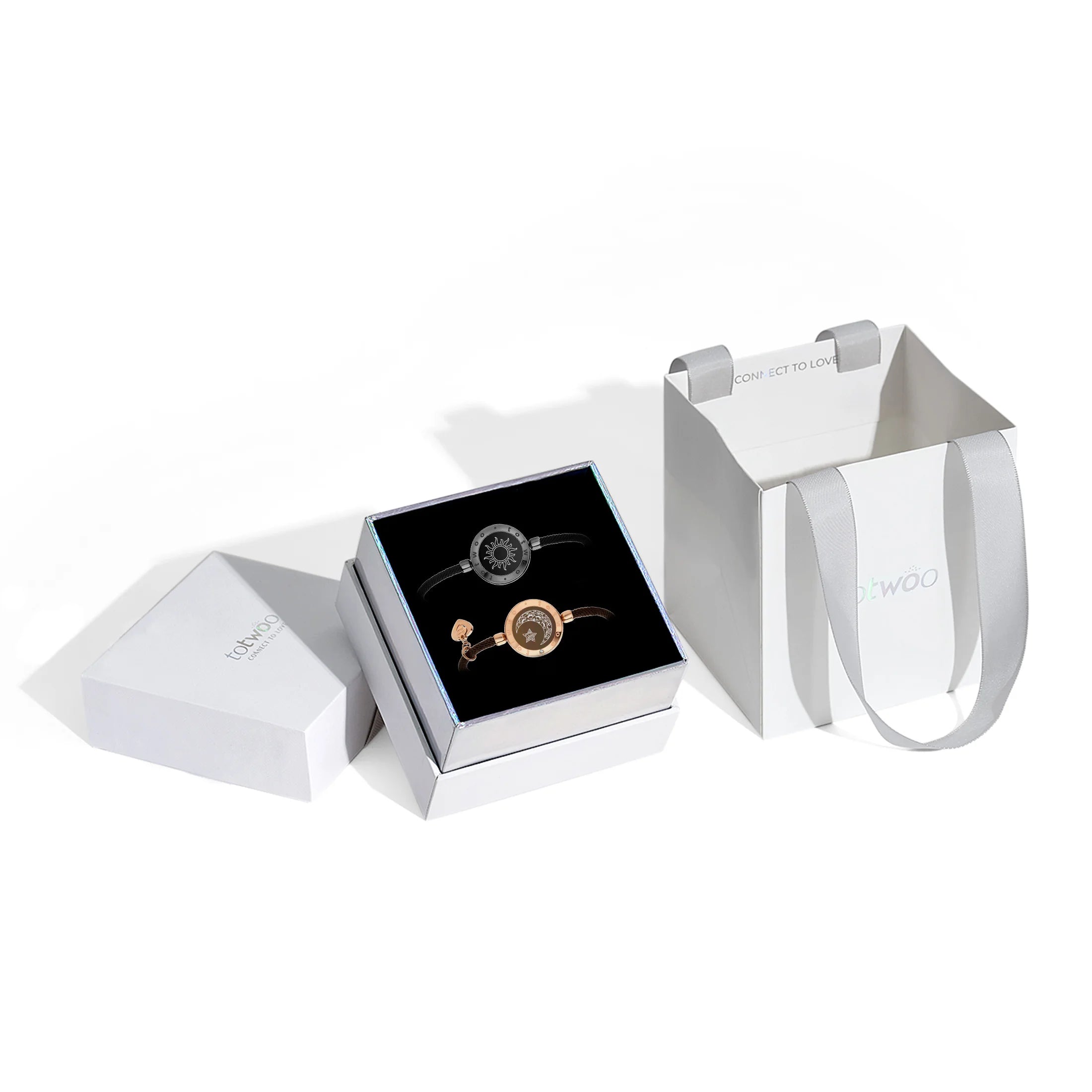 Totwoo Long Distance Touch Leuchtende und vibrierende Armbänder für Paare