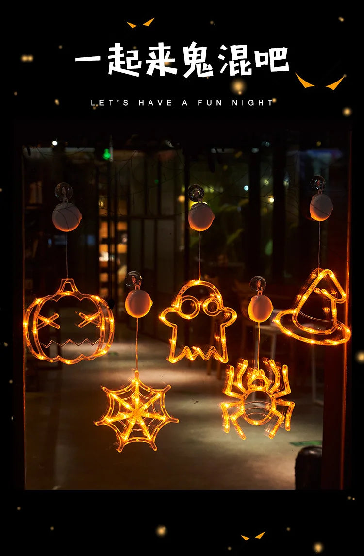 20 Stück Halloween-LED-Dekorationslichter für Atmosphäre, festliche Vorräte, Kürbislaternen und Requisiten