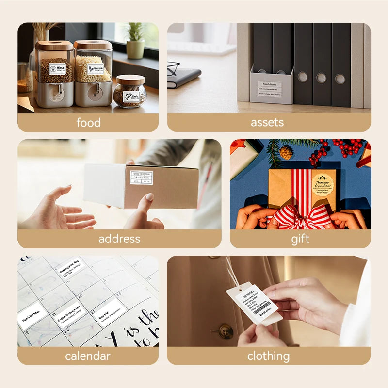 Niimbot B21- Kabelloser tintenloser Etikettendrucker, Barcode-Etikettendrucker, Druckpapier, Aufkleber Maschine 20 mm - 50 mm