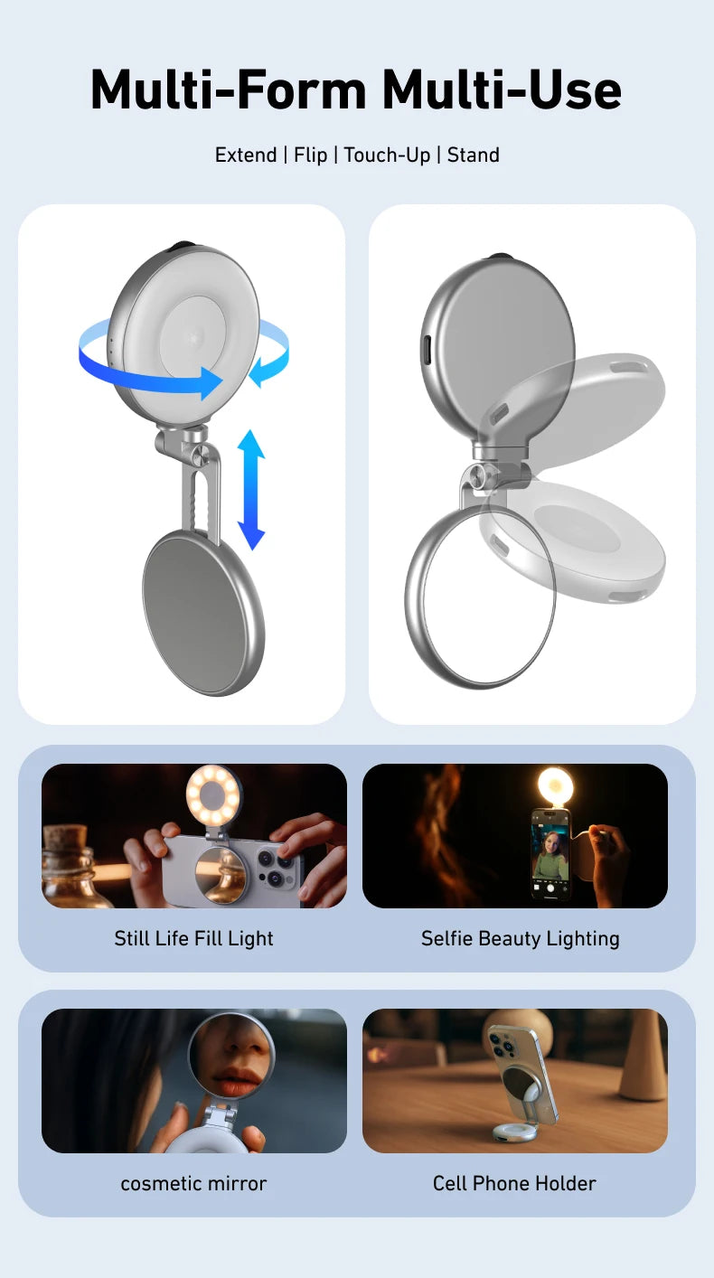 TELESIN- Telefonkamera-Handgriff, magnetischer Smartphone-Halter, Aufnahmehilfe, Fernbedienungsgriff für iPhone und Android-Telefon