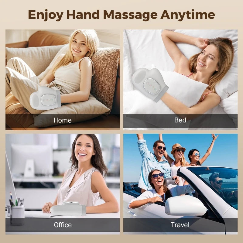 5-stufiges elektrisches Handmassagegerät, Heißkompressen-Massagegerät, Luftkompressions-Vibrationsmassage zur Linderung von Finger- und Handflächenermüdung