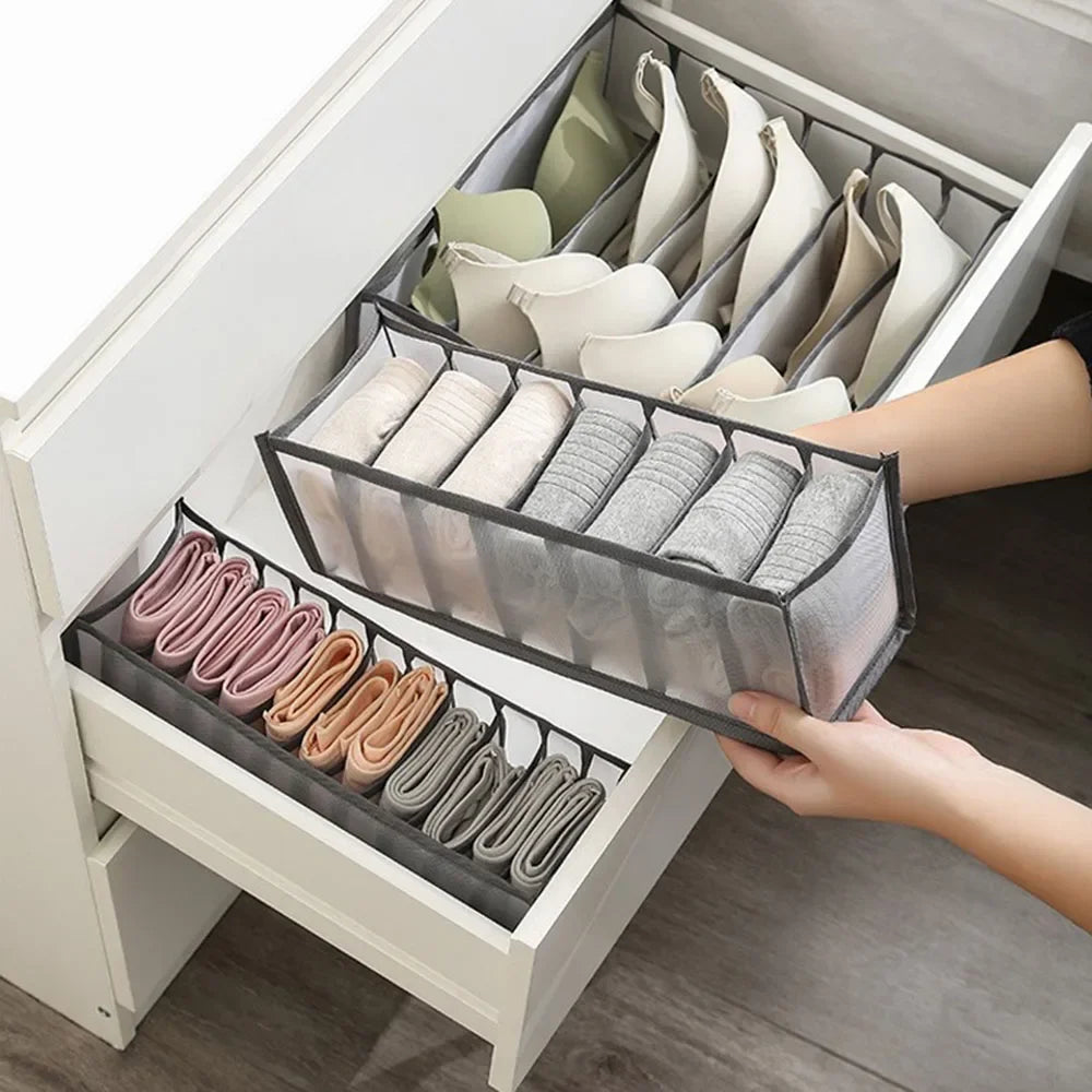 Kleider-Organizer, Jeans- und Hosen-Aufbewahrungsbox, Kleiderschrank-Schubladen-Organizer für Unterwäsche, BHs, Krawatten, T-Shirts und Socken, Organisationssystem