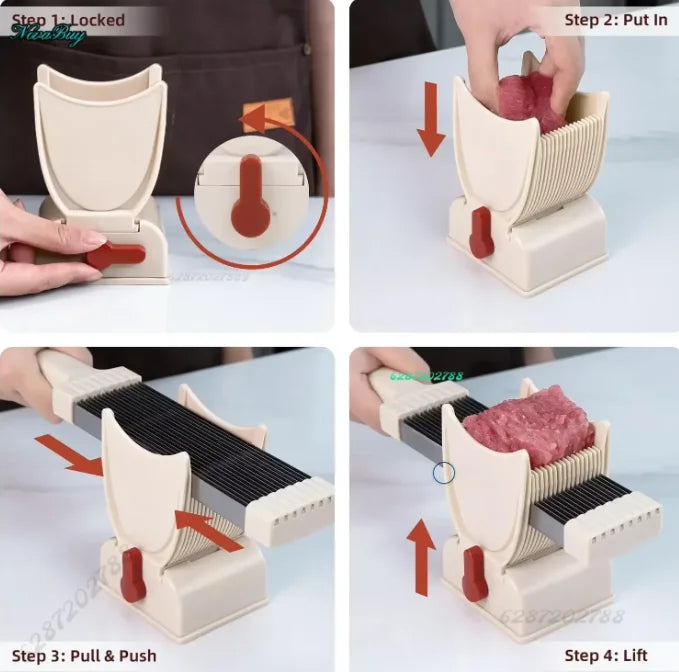 Fleischschneider, Hackmesser, Küchenmesserset zum Fleischschneiden, Zerkleinern, manueller Frischfleischschneider, Lebensmittelschneider für Rindfleisch