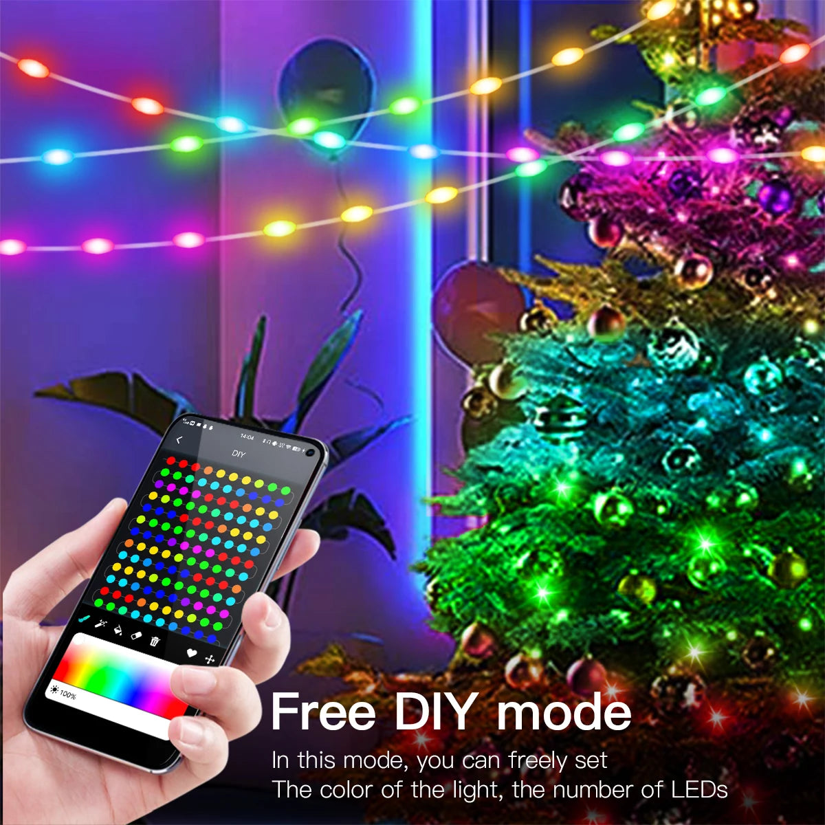 Drahtlose Bluetooth-APP-Steuerung Pixel USB-LED-Lichterkette