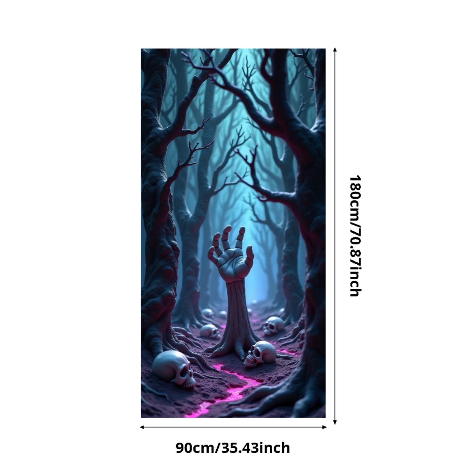 Event-Banner, bunter Druck, Kürbis-Laternen-Banner, Kürbis-Banner, Halloween-Party, Feiertagsfeier, gruselige Tür-Banner-Abdeckung