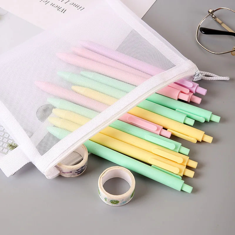 Mesh Zipper- File Bag, Spielzeug Aufbewahrungstasche, Baustein/ Puzzle Unterverpackung Tasche, Kinder Reißverschluss transparent Finishing Aufbewahrungsbox