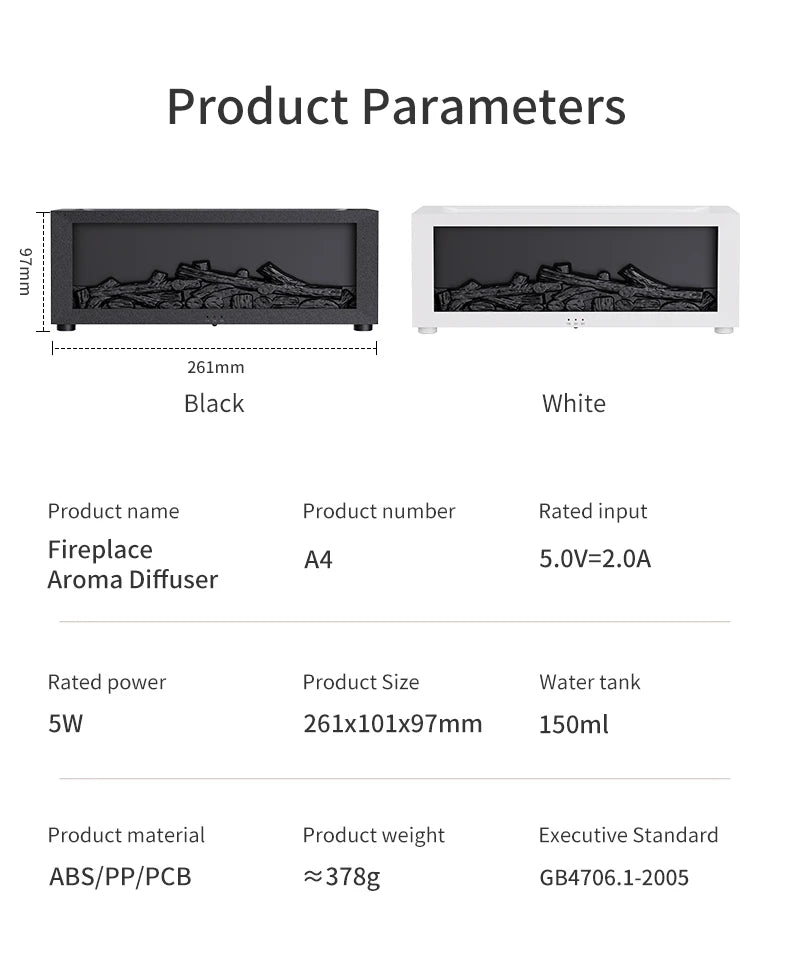 Kamin-Aroma-Diffusor für ätherische Öle, bunter Flammen-Luftbefeuchter mit Timer-Fernbedienung für Zuhause, Schlafzimmer, Büro, Festival, Geschenke