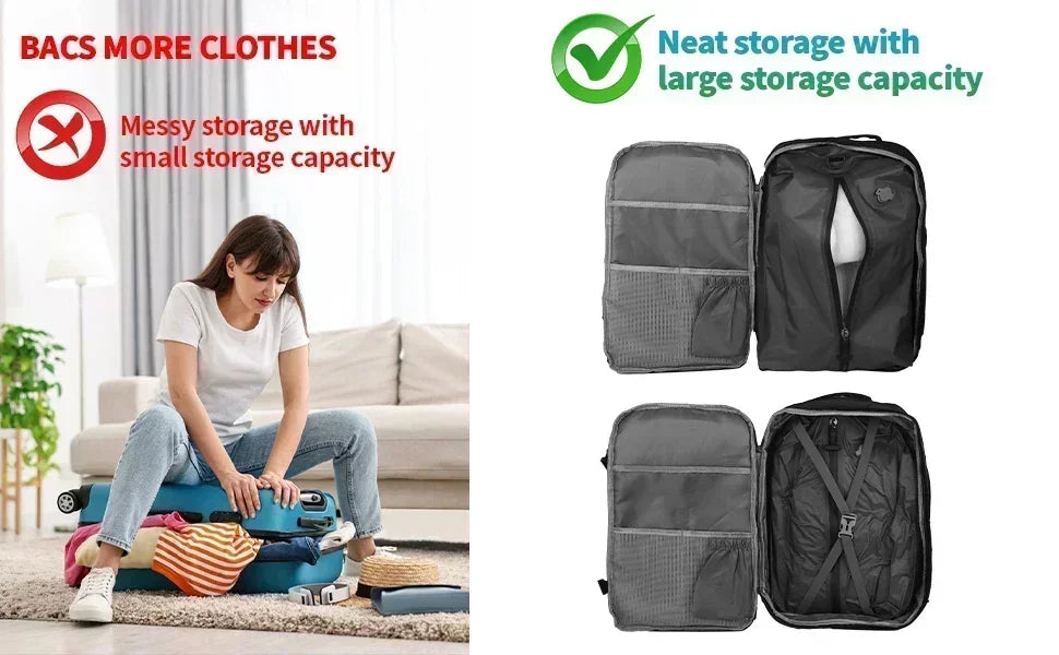 17L Vakuum-Kompressionsbeutel mit Luftpumpe, wiederverwendbare Aufbewahrungstasche für Kleidung, Reise-Kompressionsrucksack, Gepäcktasche