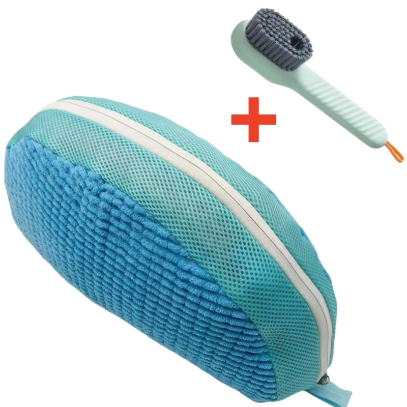 1/2/4-teiliger Schuhwaschbeutel mit flüssigem Schuhbürsten-Set