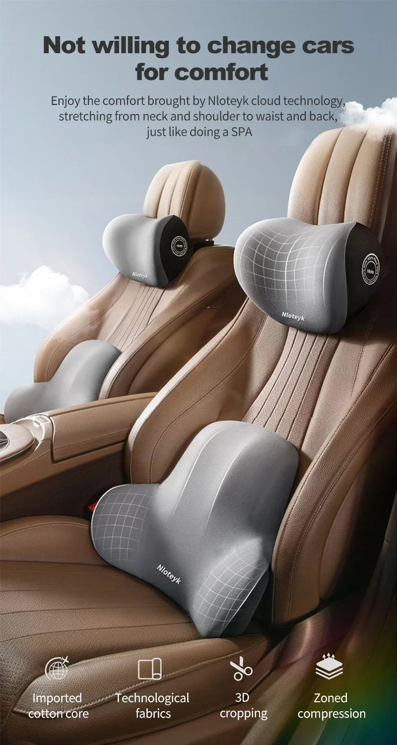 Auto Memory Foam Nackenkissen Schutz, Lendenwirbelstütze Kissen, Lendenkissen, Auto Kopfstützenkissen
